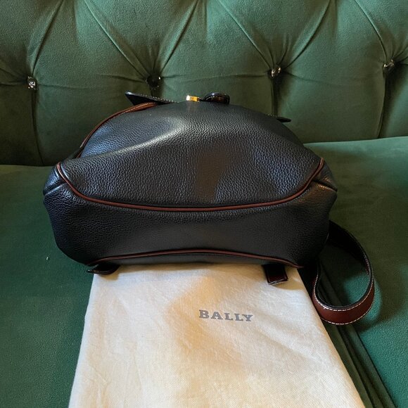 Bally Brown & Black Backpak Purse - Picture 5 of 7